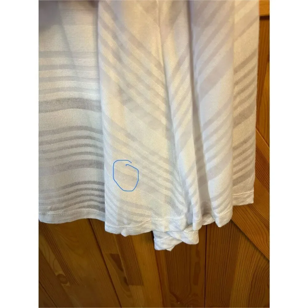 CJ Banks White Striped Skirt Maxi Size 1X nwt (0785) Read